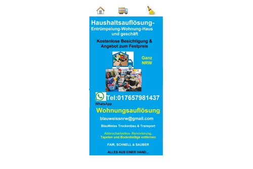 Logo der Firma BlauWeiss Trockenbau & Transport aus Wuppertal auf dem Branchenportal Fliesenleger.net