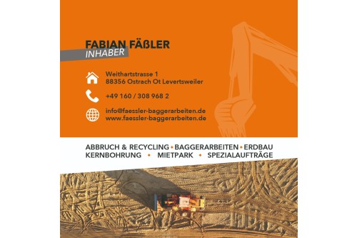 Logo der Firma Fäßler Baggerarbeiten aus Baindt auf dem Branchenportal Gartenbau.org