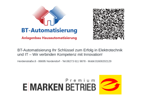 Logo der Firma BT-Automatisierung aus Nordendorf auf dem Branchenportal Elektriker.org