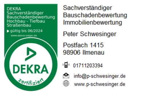 Logo der Firma Bausachverständiger Peter Schwesinger aus Ilmenau auf dem Branchenportal Gutachter.org