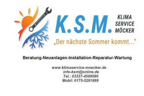 Logo der Firma KSM Klima Service Möcker aus Biesenthal auf dem Branchenportal Klimatechniker.net