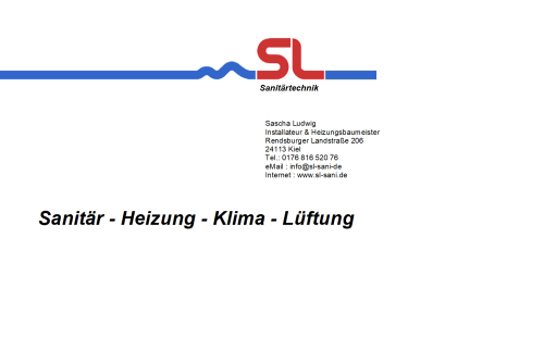 Logo der Firma SL-Sanitärtechnik aus Kiel auf dem Branchenportal Heizungsbau.net