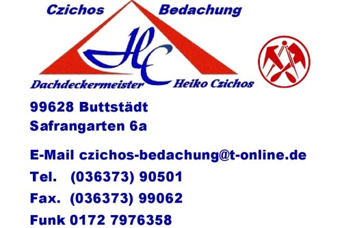 Logo der Firma Czichos Bedachung aus Buttstädt auf dem Branchenportal Dachdecker.com