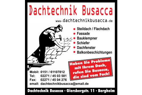 Logo der Firma Dachtechnik Busacca aus Bergheim auf dem Branchenportal Dachdecker.com