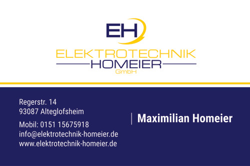 Logo der Firma Elektrotechnik Homeier GmbH aus Alteglofsheim auf dem Branchenportal Elektriker.org