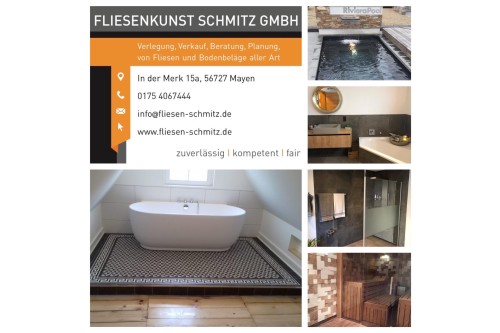 Logo der Firma Fliesenkunst Schmitz GmbH aus Mayen auf dem Branchenportal Fliesenleger.net