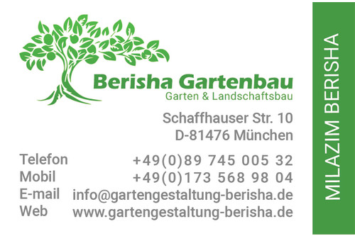 Logo der Firma Gartengestaltung Berisha aus München auf dem Branchenportal Gartenbau.org