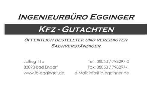 Logo der Firma Ingenieurbüro Egginger Kfz-Gutachten aus Bad Endorf auf dem Branchenportal Gutachter.org