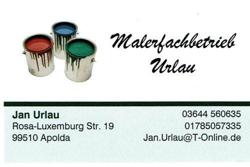 Logo der Firma Malerfachbetrieb Jan Urlau aus Apolda auf dem Branchenportal Maler.org