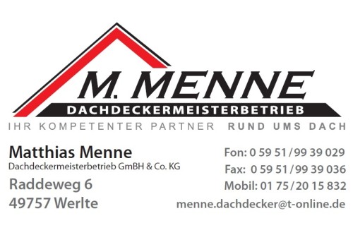 Logo der Firma Matthias Menne Dachdecker Meisterbetrieb GmbH & Co. KG aus Werlte auf dem Branchenportal Dachdecker.com