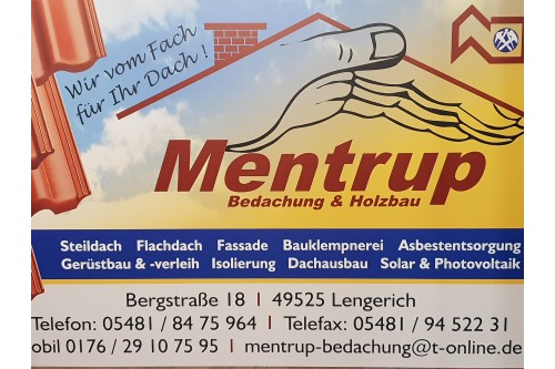 Logo der Firma Mentrup Bedachungen & Holzbau GmbH aus Lengerich auf dem Branchenportal Dachdecker.com
