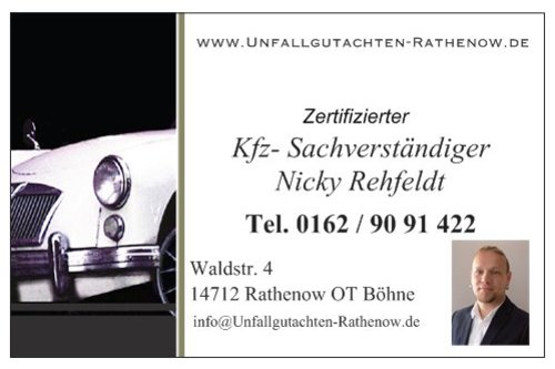 Logo der Firma Sachverständigenbüro Rehfeldt aus Rathenow OT Böhne auf dem Branchenportal Gutachter.org