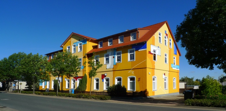 Y-Haus in Burgsteinfurt - originelle Fassadenkunst