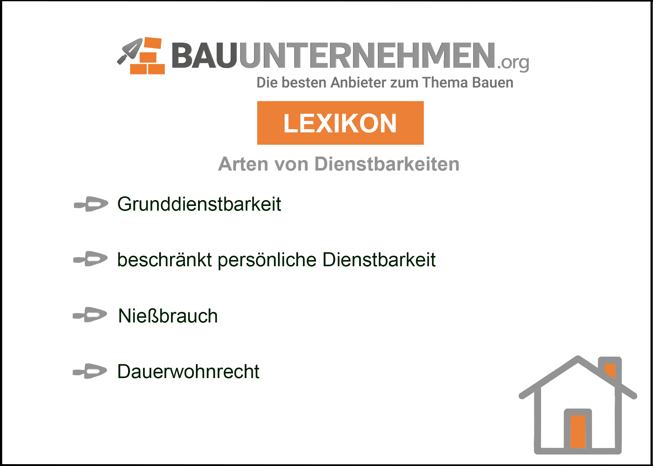 Dienstbarkeit ⯈ Was ist eine Dienstbarkeit? | Bauunternehmen.org