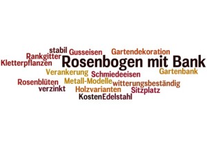 Rosenbogen mit Bank