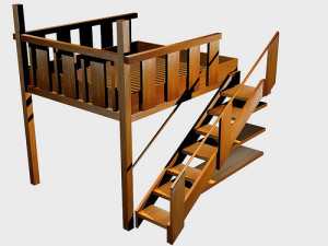 Hochbett aus Holz