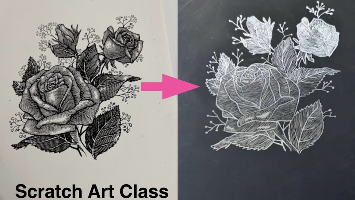 Scratch Flowers Scratch Art Flowers