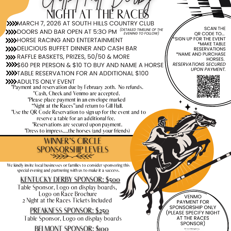 2026 Gill Hall Elementary Night at the Races