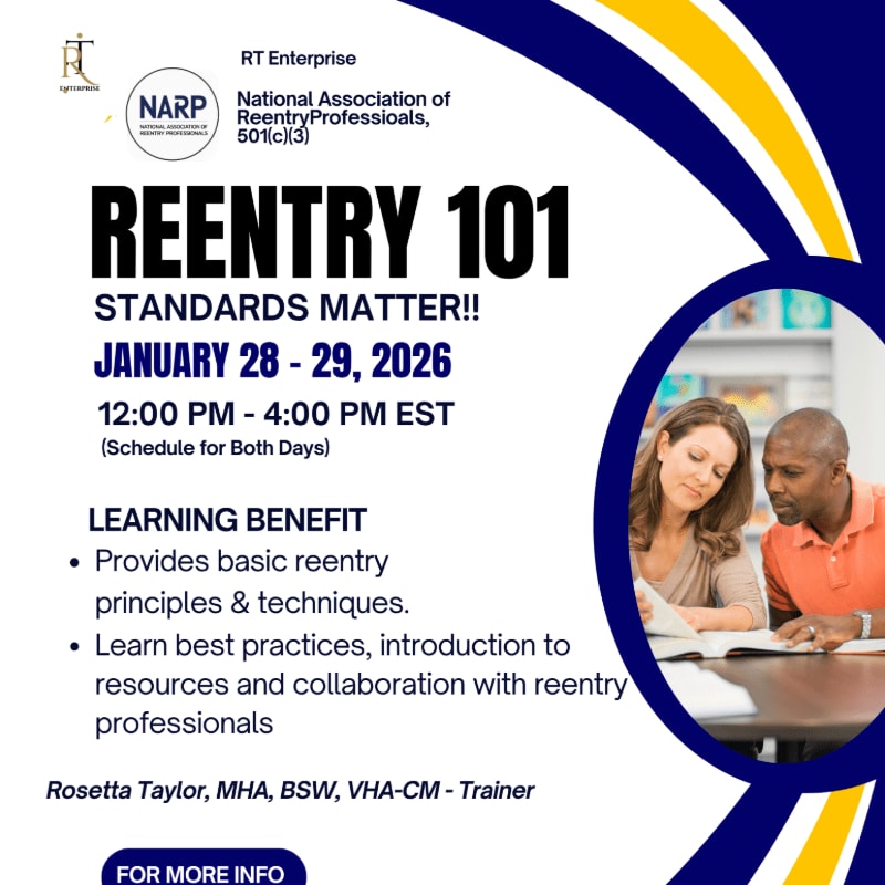 Renentry Program Reentry 101 - The Road to National Reentry Certification
