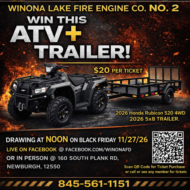 Winona Lake Fire Engine Co No 2 Inc.'s Annual ATV Raffle 2026