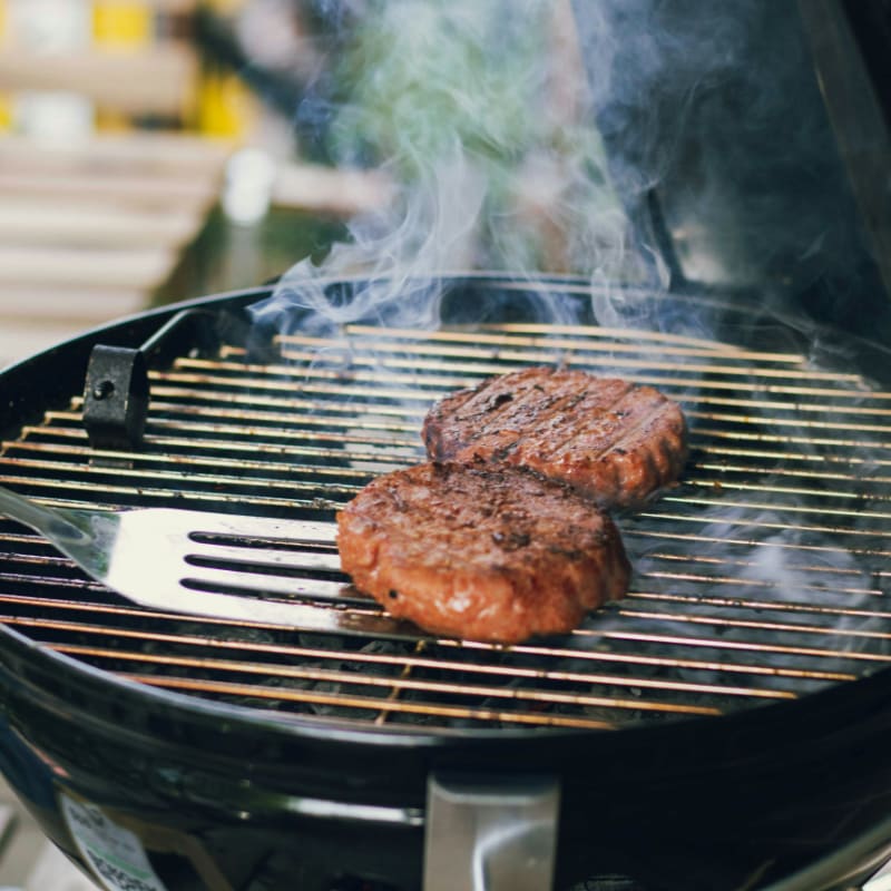 grilled patties on grill