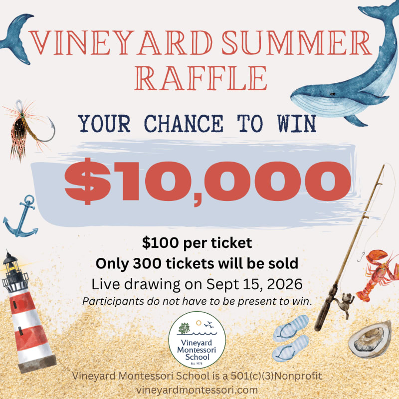 A sandy foreground with a lighthouse, flip-flops, fishing rod, lobster, and oyster is set against a background of text announcing a $10,000 raffle, a whale, and a fish lure.