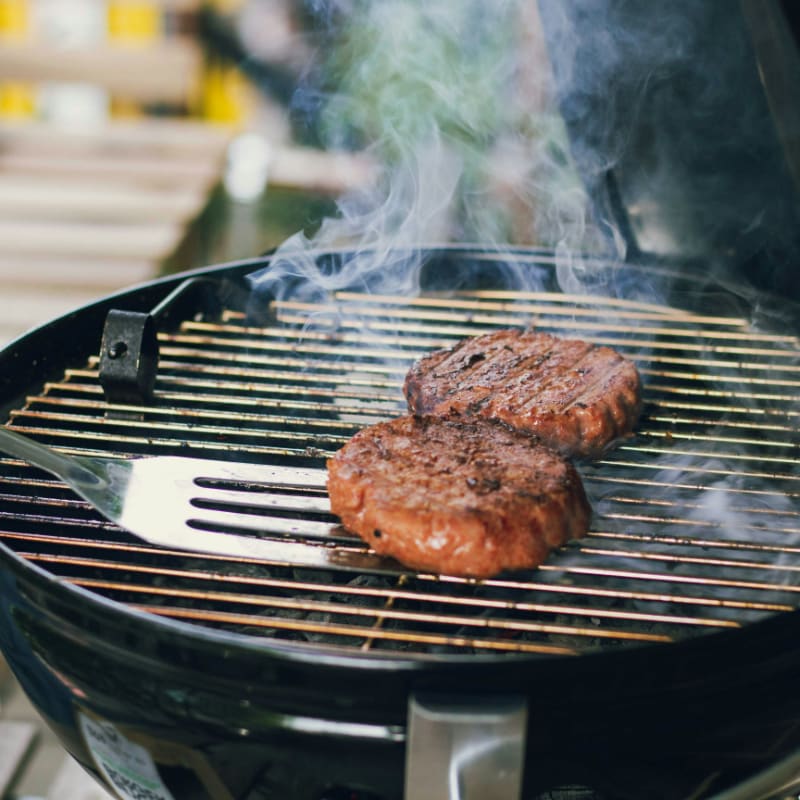 grilled patties on grill