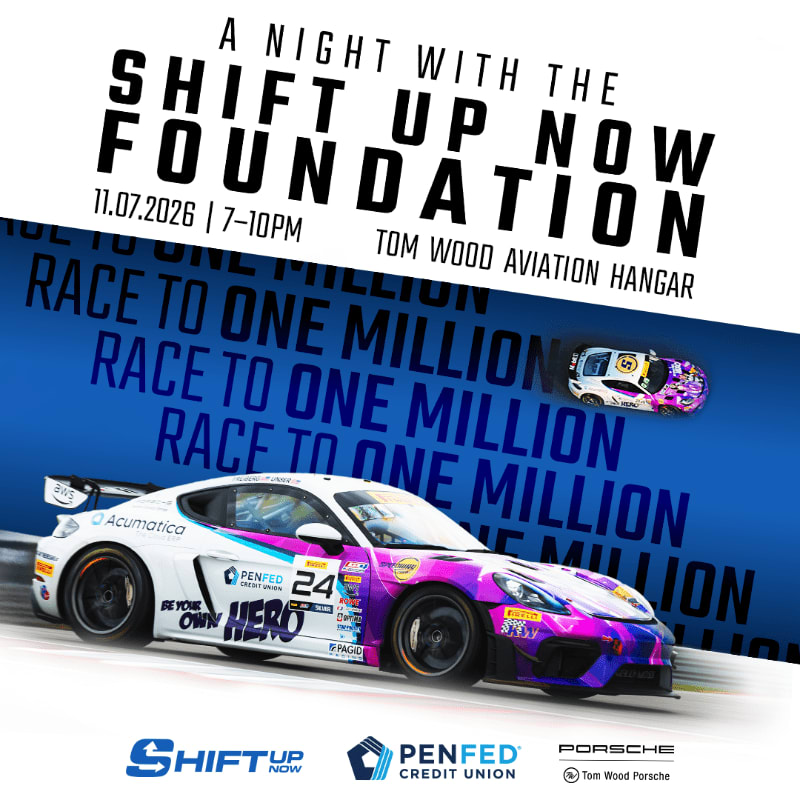 A white and purple race car with the number 24 is in the foreground, while a blurred background features repeating text and another race car.