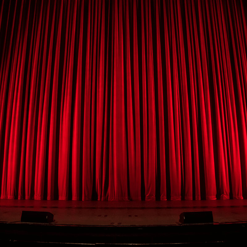 red theater curtain