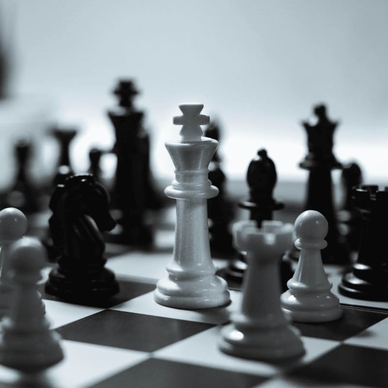 chess pieces on chess board