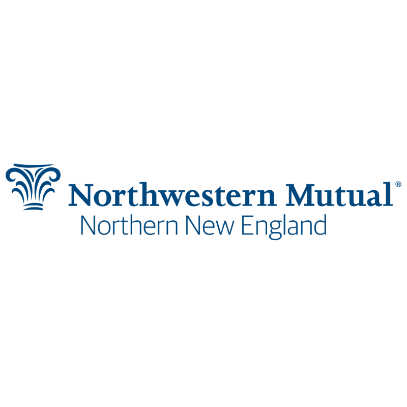A blue graphic of a stylized column stands to the left of the words "Northwestern Mutual" and "Northern New England" on a white background.