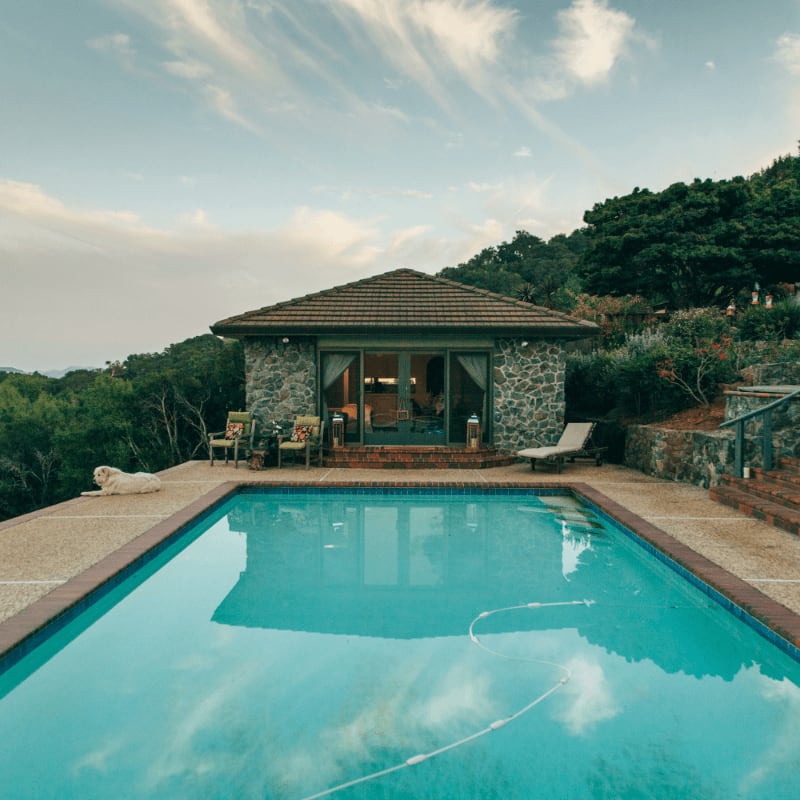 swimming pool on mountain