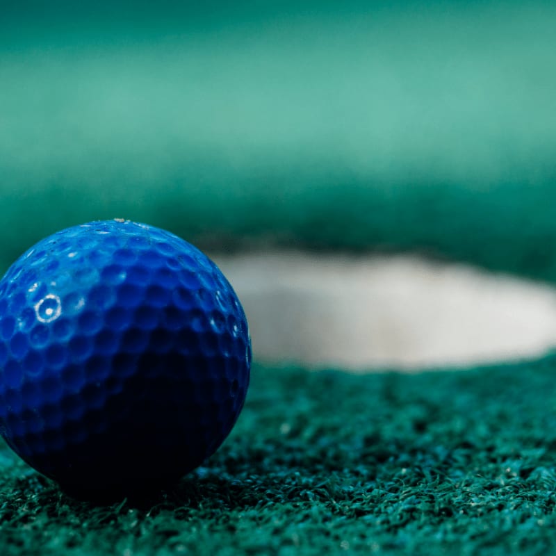 blue golf ball
