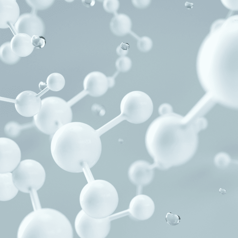 white molecular structure 3D render