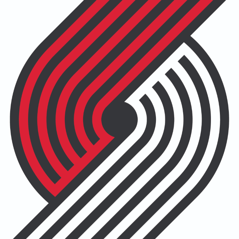 A circular logo with swirling red and black stripes on the left and black and white stripes on the right, centered around a small black dot, is set against a plain white background.