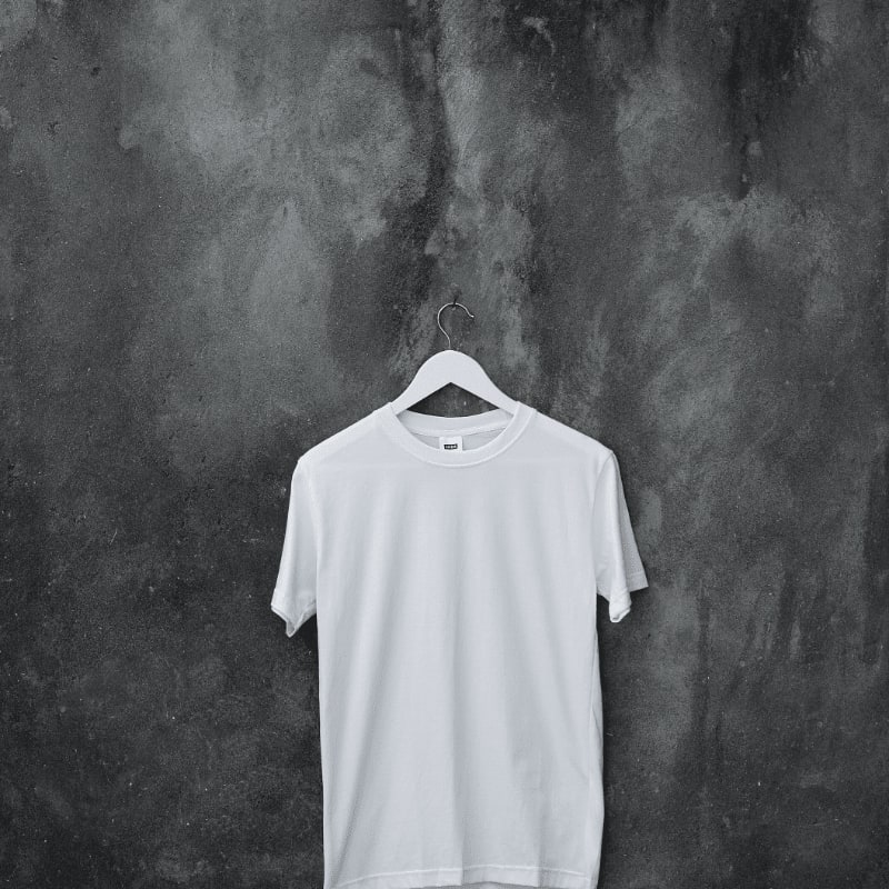 white crew neck t-shirt