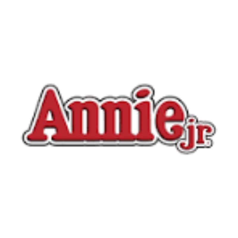 Red text with a white outline spells out "Anniejr" against a plain white background.