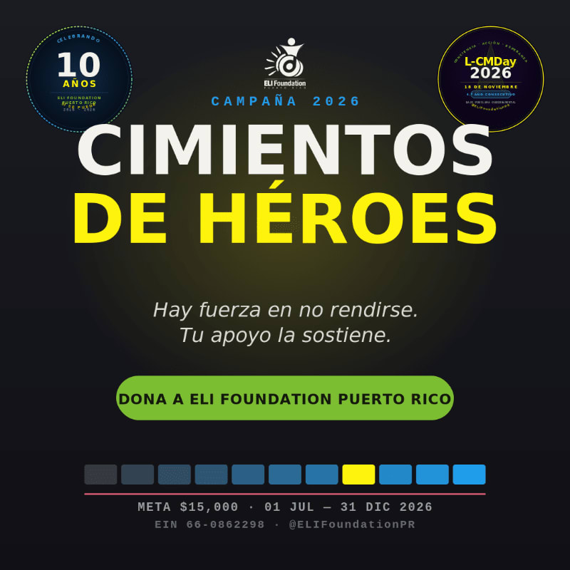 A dark background with a bright yellow and white text overlay reads "CIMIENTOS DE HÉROES" above a green button and a progress bar, with circular logos and campaign details in the upper corners and bottom.