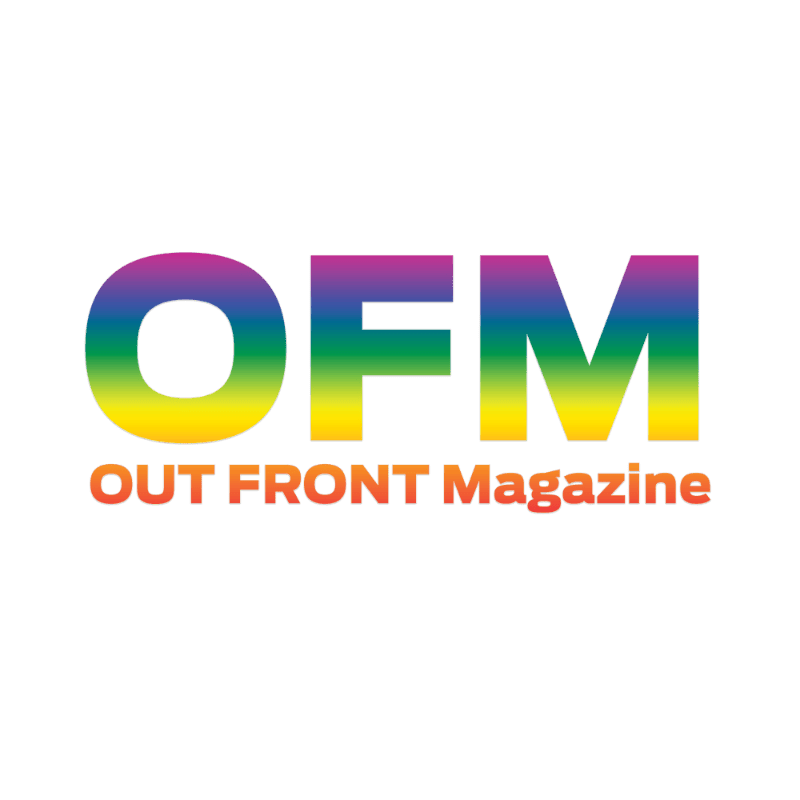 The foreground features the colorful "OFM" logo with a rainbow gradient, while the background is a plain white.