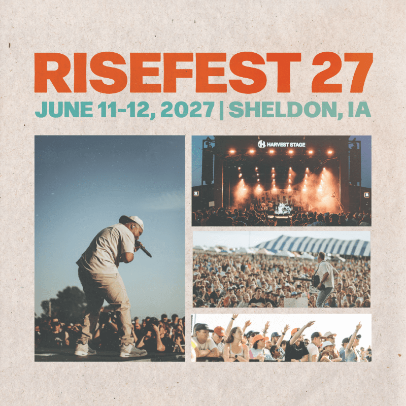 A collage of festival scenes, featuring a performer in the foreground against a bright sky, and a stage with a crowd, a tented area, and an audience in the background.