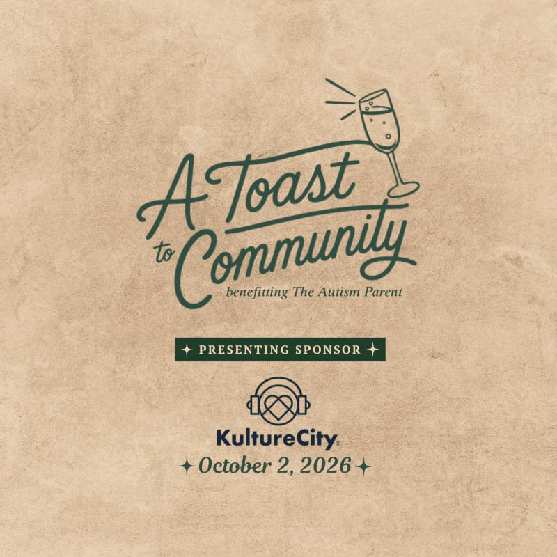 A toast to community is presented with a champagne glass graphic and sponsor information on a textured parchment background.