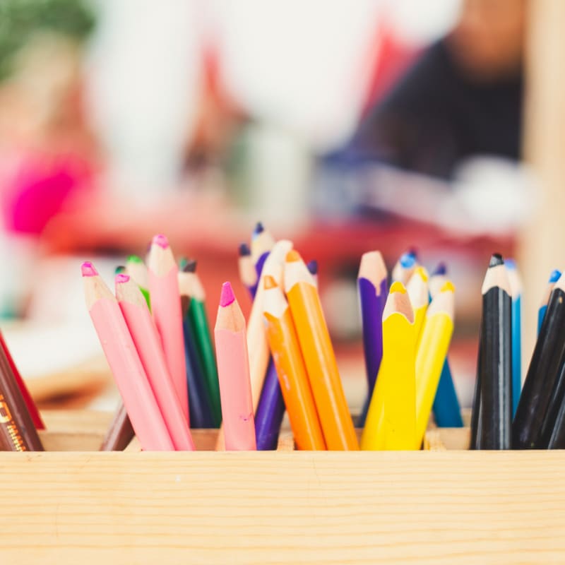 assorted-color color pencils