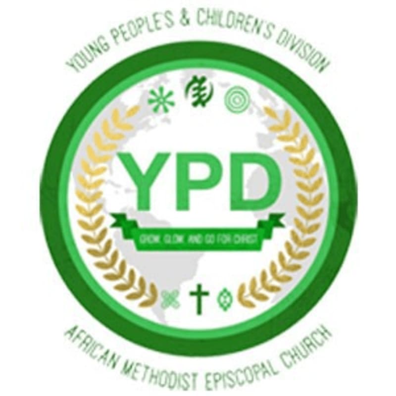 A green and white circular logo with "YPD" in large letters in the foreground, surrounded by laurel branches and various symbols, against a white background.
