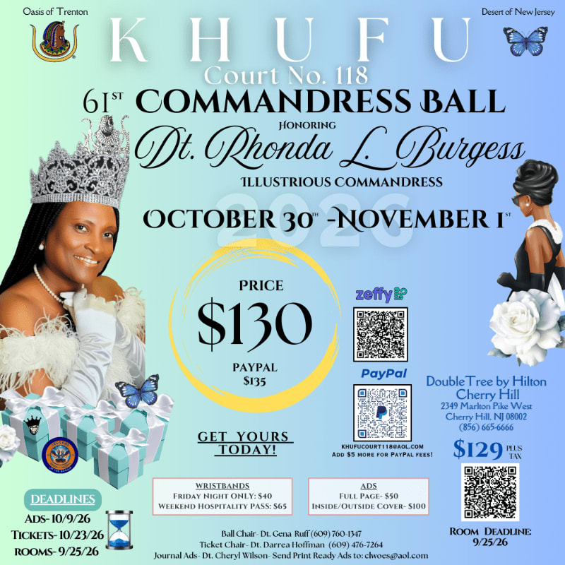 A formal ball invitation features a woman in a crown and fur stole in the foreground, with a stylized background advertising event details and payment options.