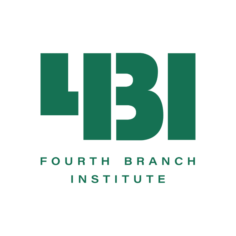 Green block letters forming "4BI" are centered on a white background, with the words "FOURTH BRANCH INSTITUTE" printed below in smaller, lighter green text.