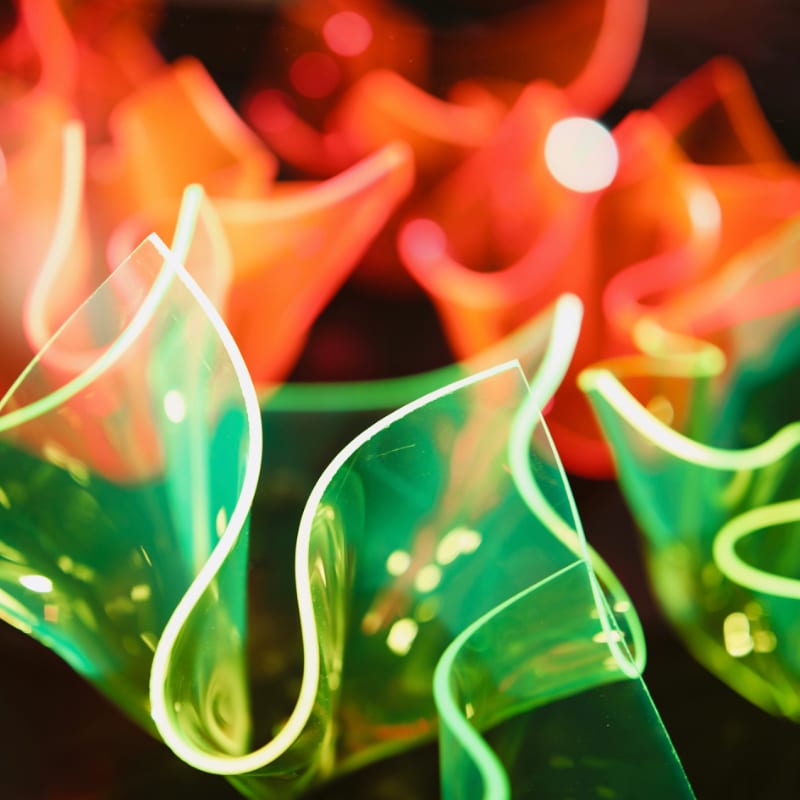 clear plastic decor