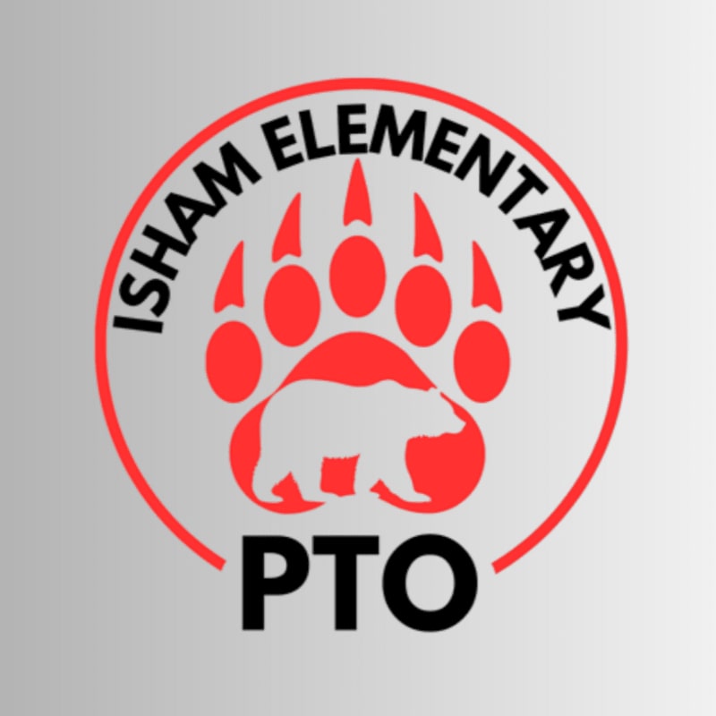 A red and white logo featuring a bear paw print over a bear silhouette is centered on a gray background.