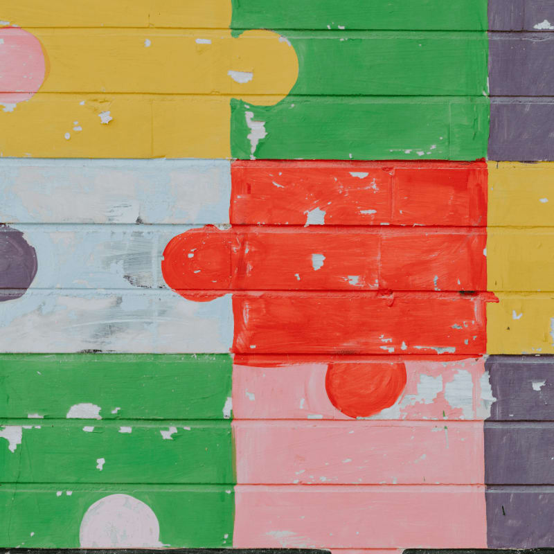 green red and yellow wall
