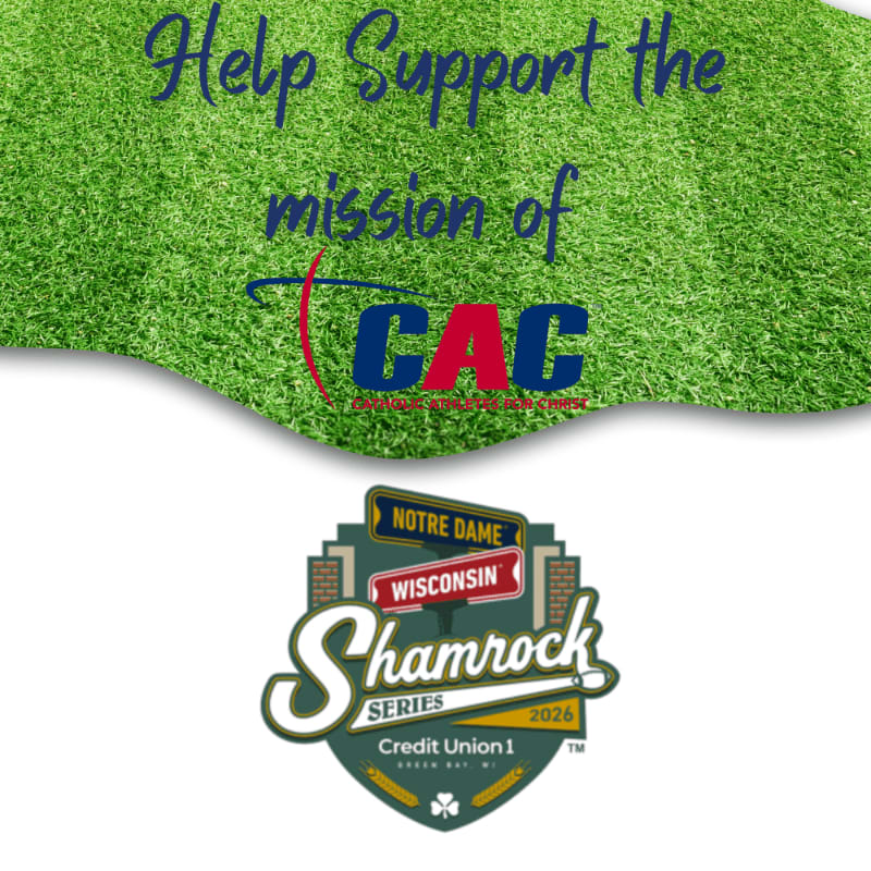Green grass with text overlays the CAC logo and the Shamrock Series 2026 logo.