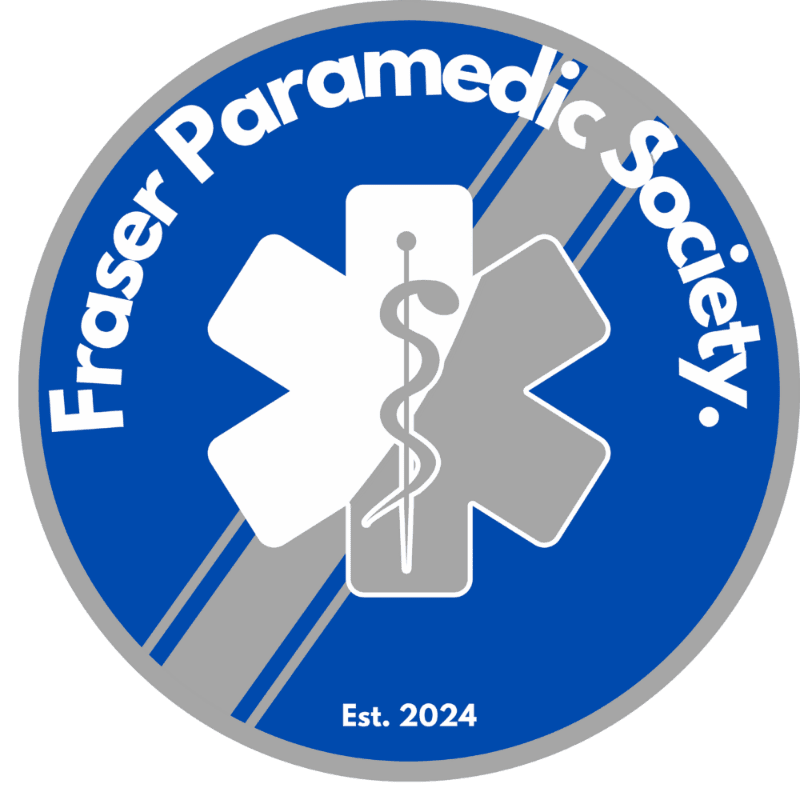 A white star of life with a caduceus in the foreground is set against a blue and gray circular background with text around the perimeter and "Est. 2024" at the bottom.